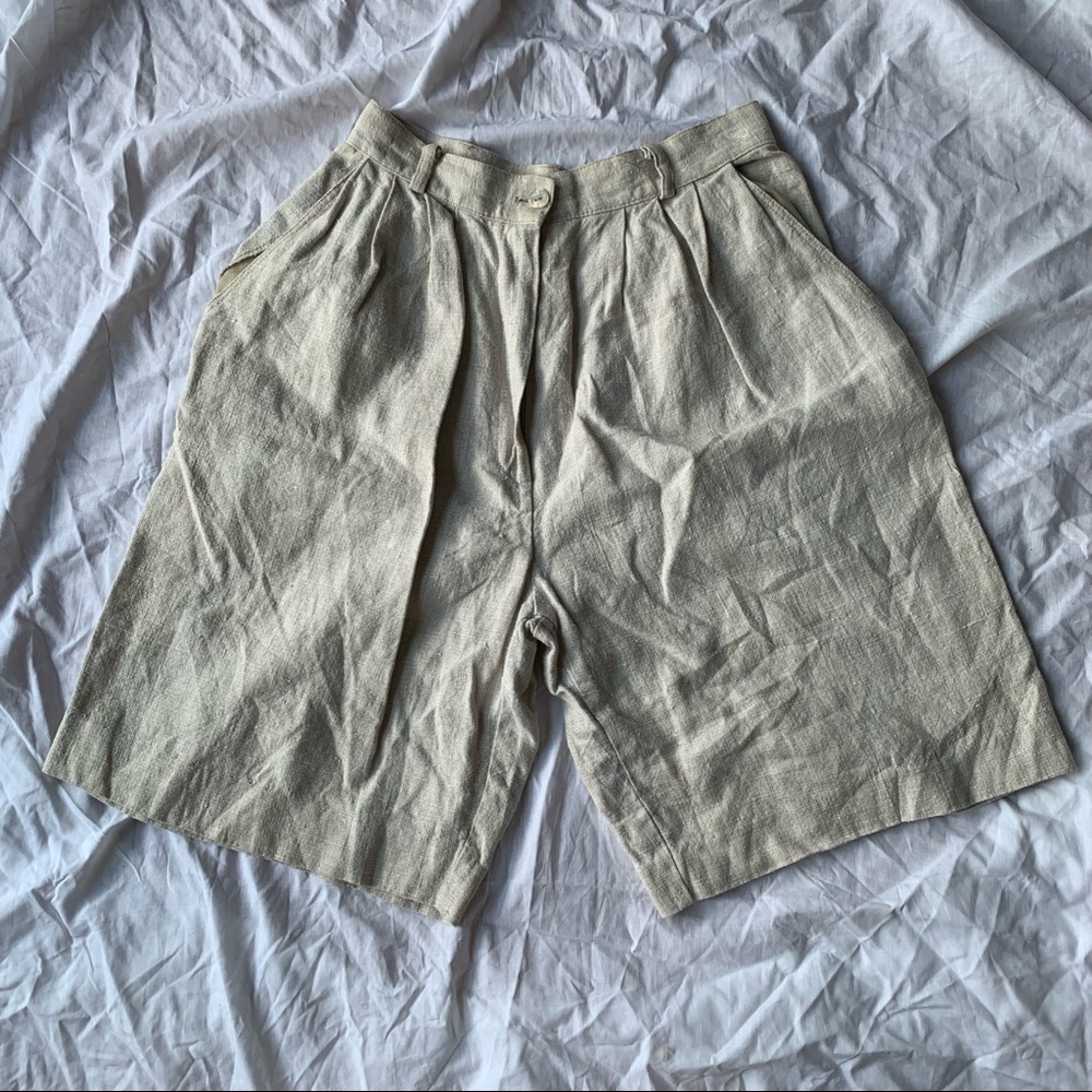 Linen long shorts